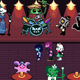 A bunch of monsters make music on a stage.